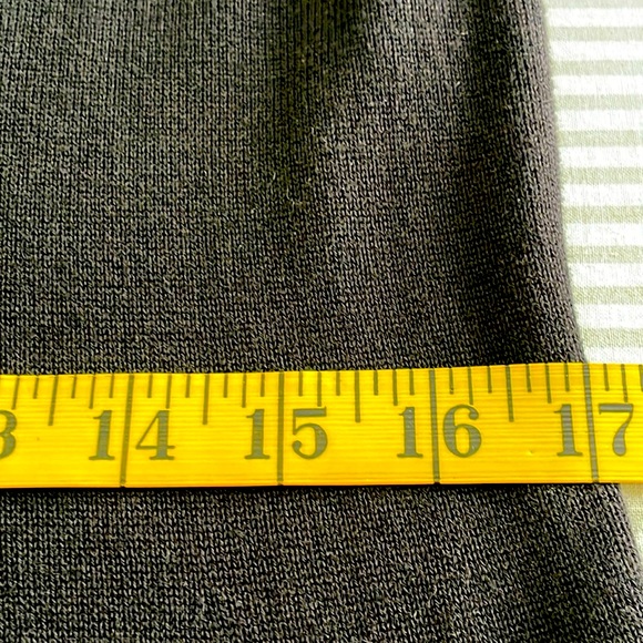 Vince Camuto Black And Grey Cotton Blend Fitted/Flare Midi Dress, Size L - Picture 13 of 14